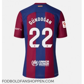 Barcelona Ilkay Gundogan #22 Hjemmebanetrøje Dame 2023-24 Kortærmet